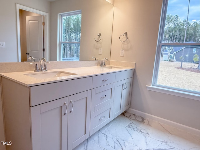 bathroom featuring vanity