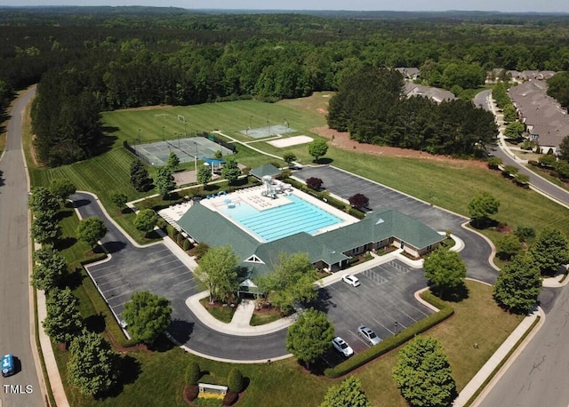 birds eye view of property