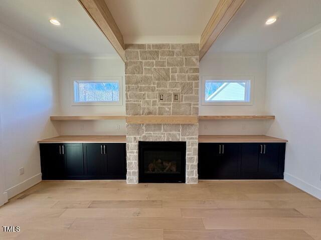 interior space featuring light wood-type flooring