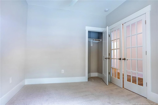 interior space featuring french doors