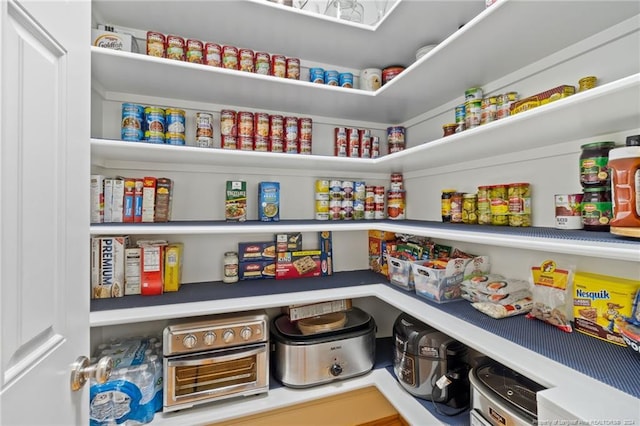 view of storage area