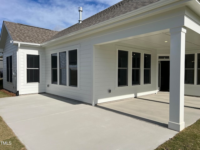 rear view of property with a patio