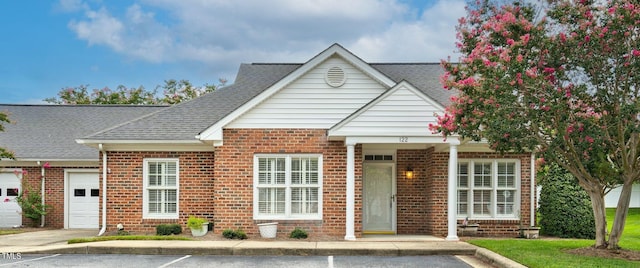 view of front facade with a garage