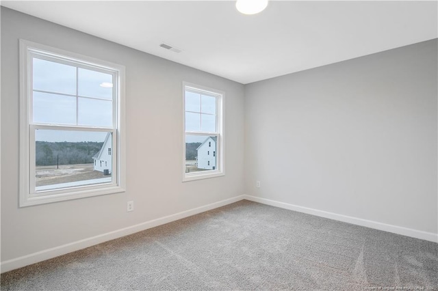 spare room with carpet floors