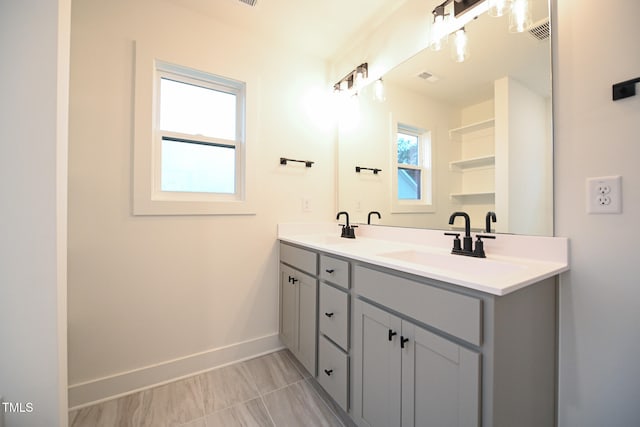 bathroom with vanity