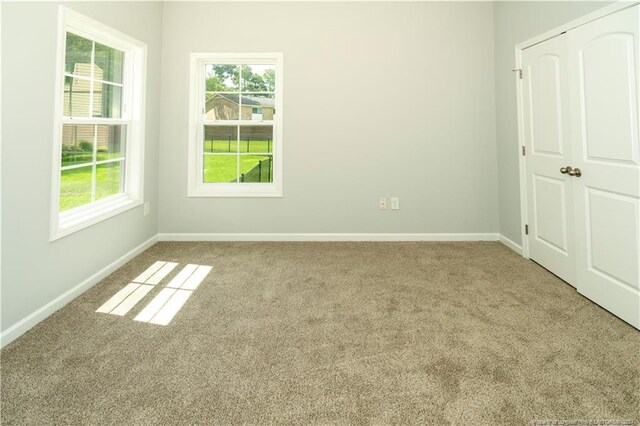 carpeted empty room with plenty of natural light