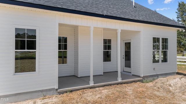 view of property exterior with a patio