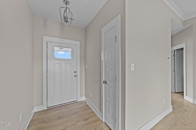 entrance foyer featuring light hardwood / wood-style floors