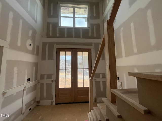 entryway with french doors