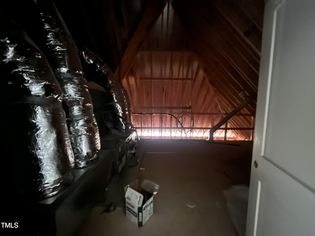 view of attic