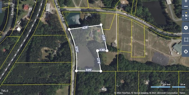 1917 New Hill Olive Chapel Rd, New Hill, NC 27562 - aerial map of property and surrounding area