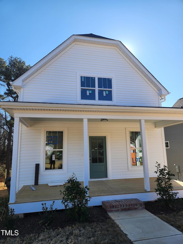 view of front of house with covered porch