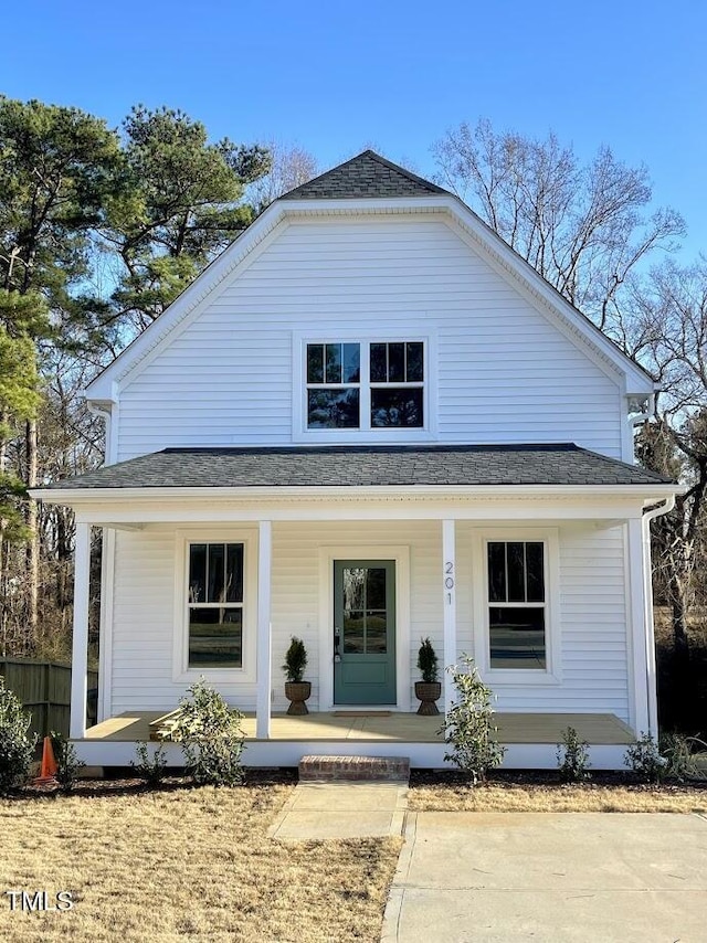 view of front of home with a porch