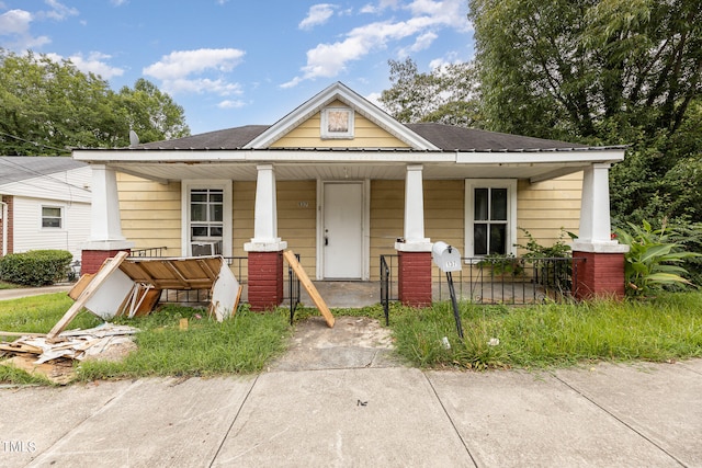 bungalow-style home featuring a porch