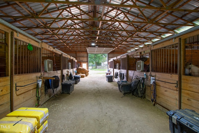 view of horse barn