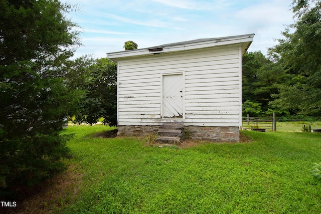 view of outbuilding with entry steps