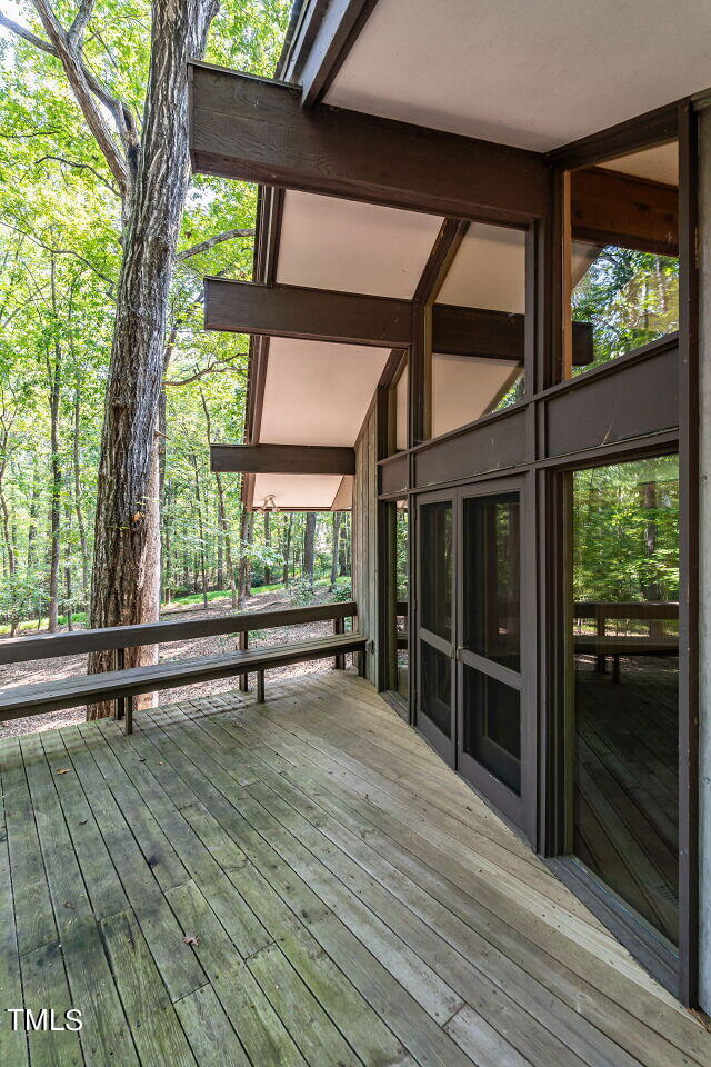 deck featuring french doors