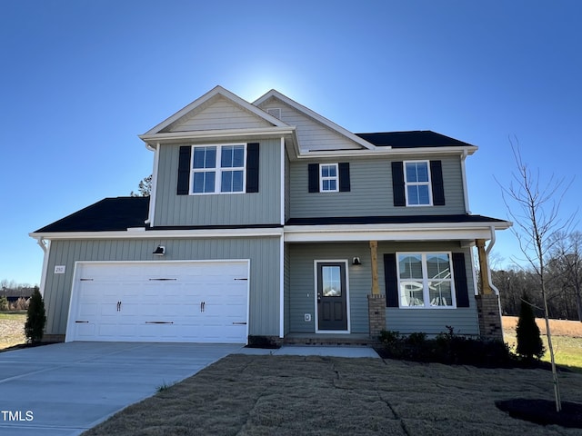 view of front of house featuring a garage