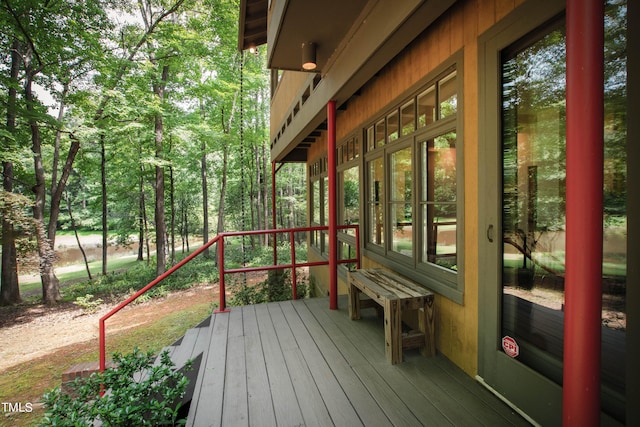 deck featuring french doors