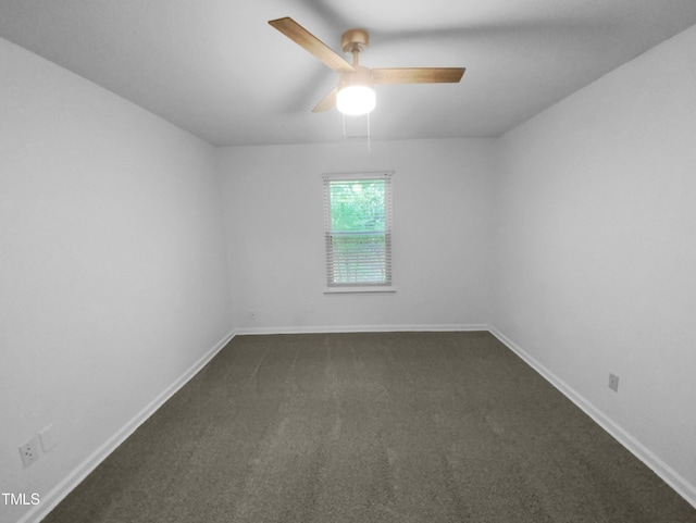 603 Pine Forest Trl, Knightdale, NC 27545 - spare room featuring dark carpet and ceiling fan