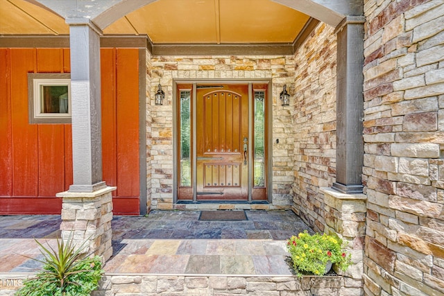 3240 Hillcastle Trl, Chapel Hill, NC 27516 - entrance to property with stone siding