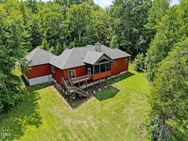 3240 Hillcastle Trl, Chapel Hill, NC 27516 - aerial view of property and surrounding area