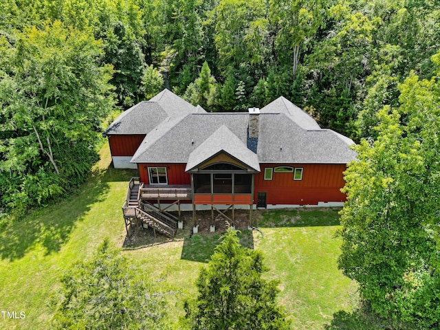 3240 Hillcastle Trl, Chapel Hill, NC 27516 - aerial view of property and surrounding area