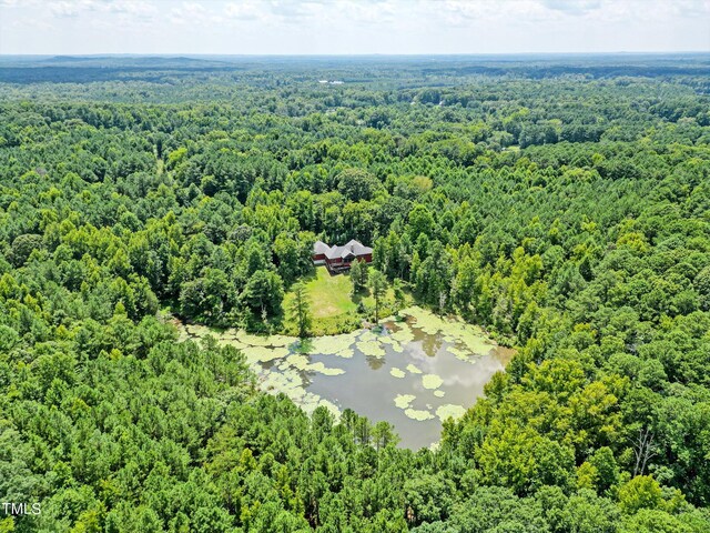 3240 Hillcastle Trl, Chapel Hill, NC 27516 - aerial view of a forest and a large body of water