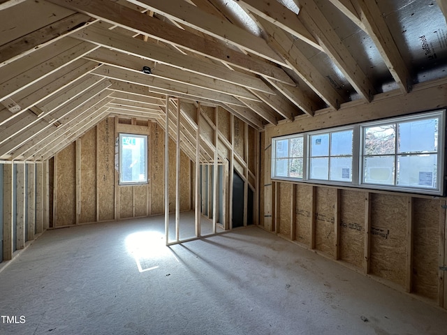 view of attic