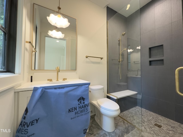 7208 Tanbark Way, Raleigh, NC 27615 - full bathroom featuring tiled shower and vanity