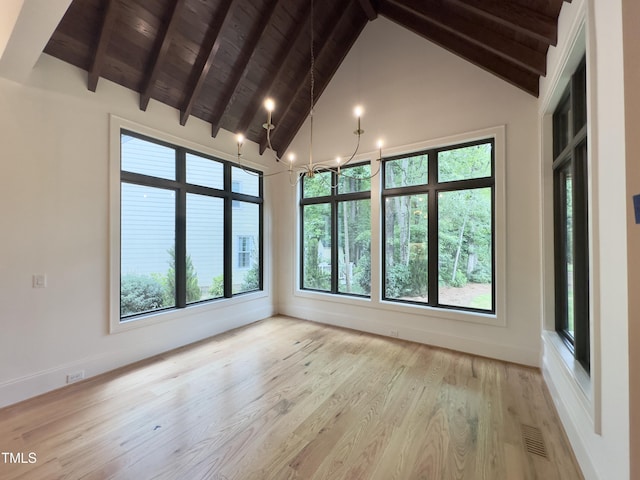 7208 Tanbark Way, Raleigh, NC 27615 - unfurnished sunroom featuring a chandelier