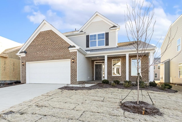 view of front of house featuring a garage