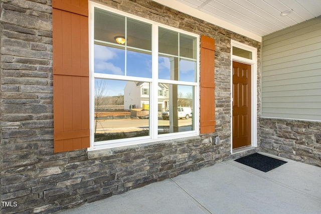 property entrance with a porch