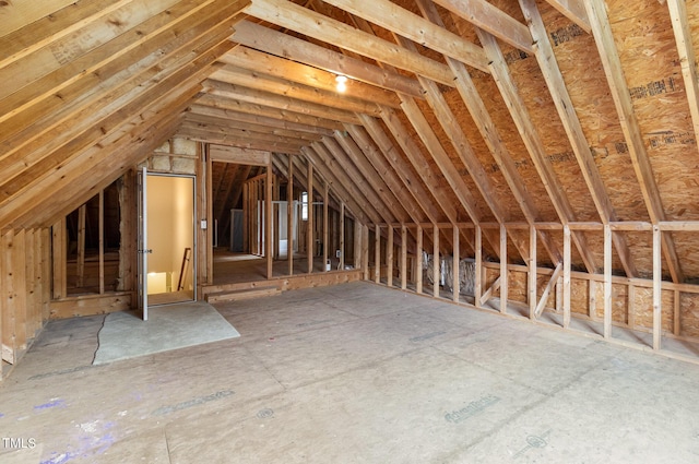 view of attic