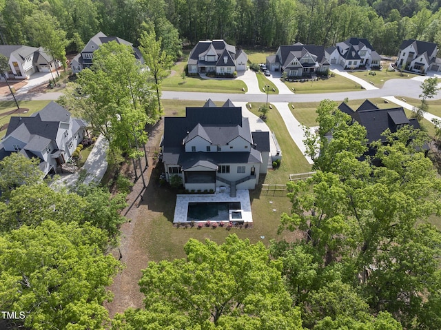 bird's eye view featuring a residential view