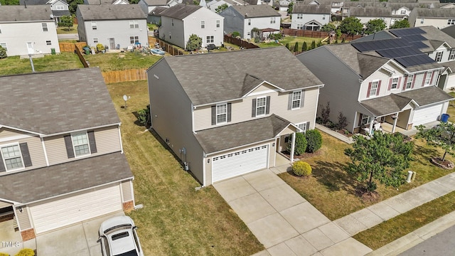 drone / aerial view featuring a residential view