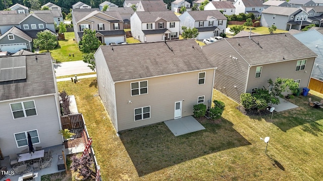 drone / aerial view with a residential view