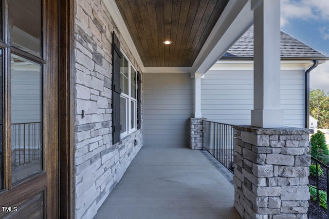 view of patio / terrace with a porch