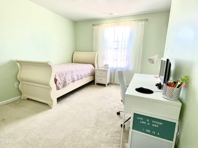 view of carpeted bedroom