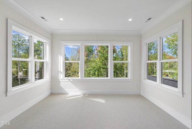 unfurnished sunroom featuring a healthy amount of sunlight