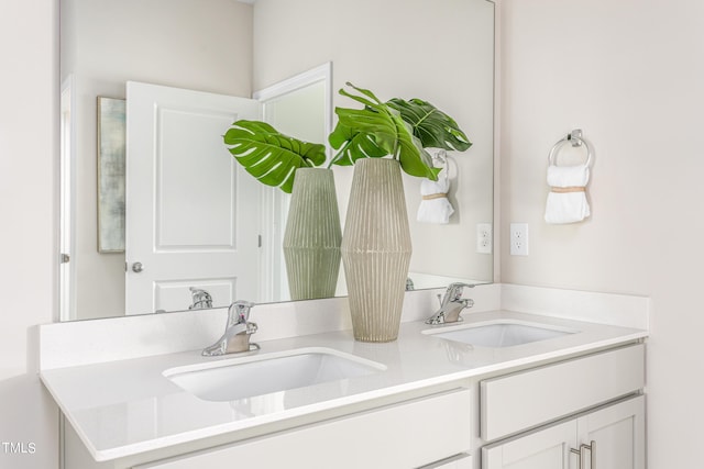 bathroom featuring dual bowl vanity