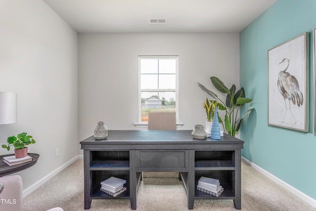 office area with carpet