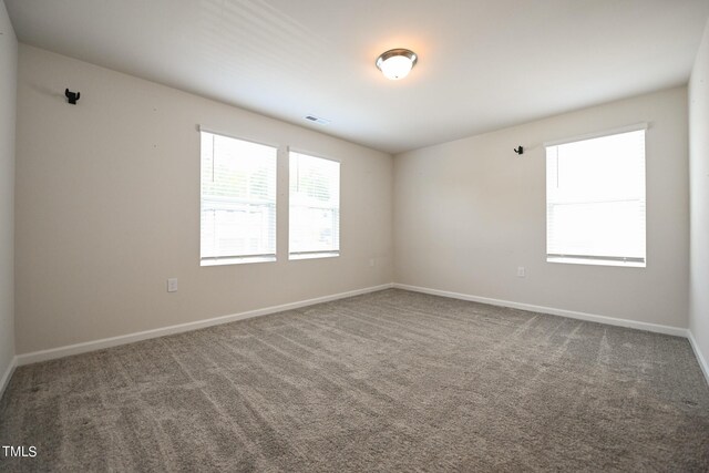 unfurnished room featuring carpet