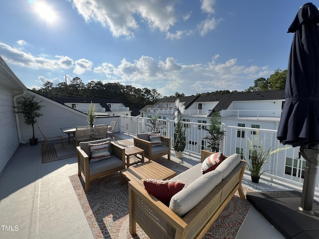 view of patio / terrace with an outdoor hangout area