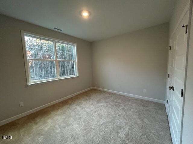 view of carpeted empty room