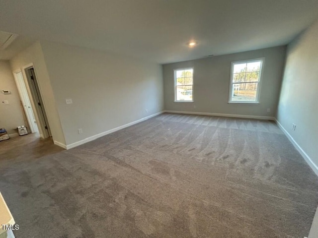 view of carpeted spare room