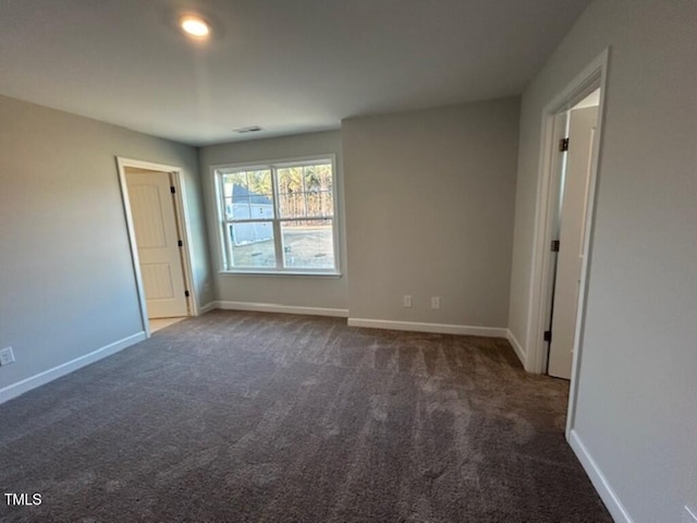 view of carpeted empty room