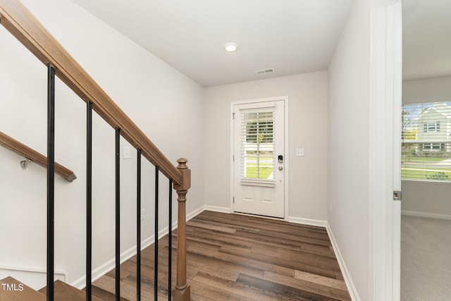 view of carpeted entryway