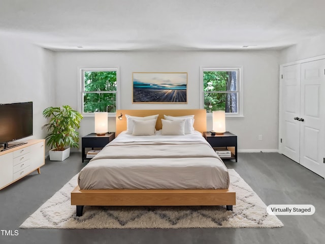 bedroom with a closet