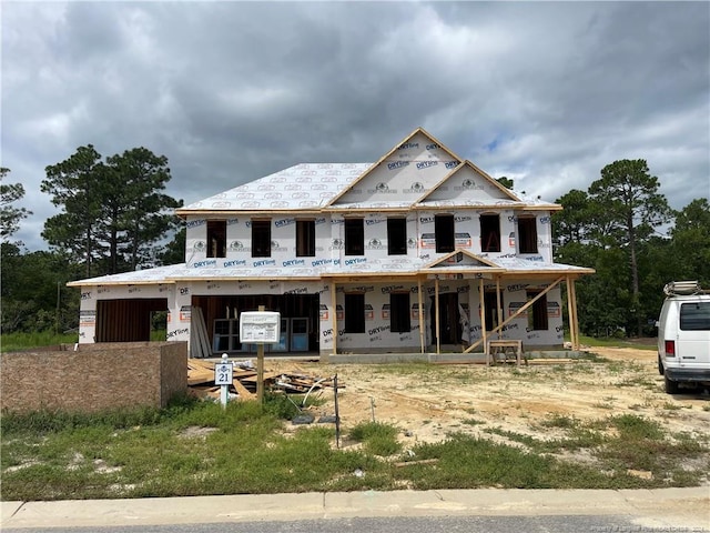 property under construction featuring a porch